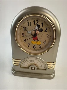 Disney Mickey Mouse Musical Alarm Clock Jukebox Seiko Quartz Missing Knob Read - Picture 1 of 4