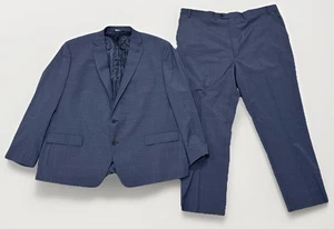 Pantalones Ralph Ralph Lauren 52R 45x30 Azul Lana Ventana Cuadros Usados en Excelente Condición - Imagen 1 de 15