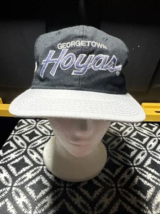 Vintage Georgetown Hoyas Mütze schwarz Schrift 90er Sport Spezialitäten Wolle College - Bild 1 von 22