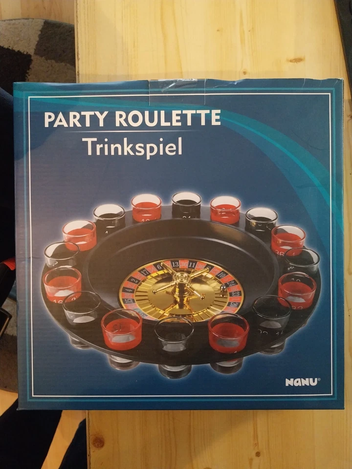 Party Roulette Trinkspiel, Neu ! von Nanu 1 Roulette, 16 Trinkgläsern , 1 Kuge - Bild 1 von 1