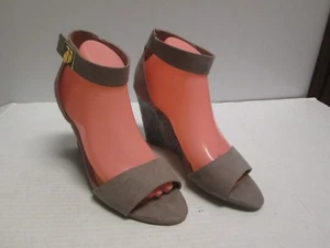 Cato Tan Ankle Strap Wedge Heel Snake Print  Shoes Size 9 M New - Picture 1 of 7