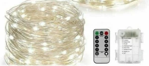 LED Fairy string Light Decoration Battery Operated With remote 33 ft - Picture 1 of 3