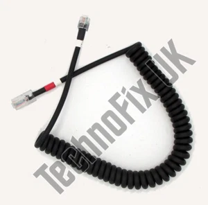 Kabel kręcony 6p6c do mikrofonów Yaesu MD-100 i nadajników-odbiorników Yaesu RJ11 6 pin - Zdjęcie 1 z 2