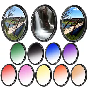 Opteka 58mm 9PC Color + 3PC filter Kit for Canon EOS T7i w/ 18-55mm IS STM Lens - Picture 1 of 11