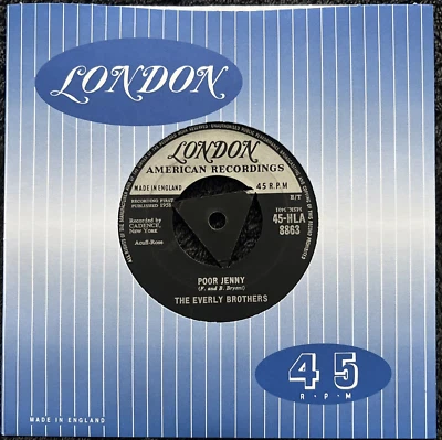 The Everly Brothers – Poor Jenny / Take A Message To Mary 7'' 1959 TESTED VG+/M - Image 1 of 4