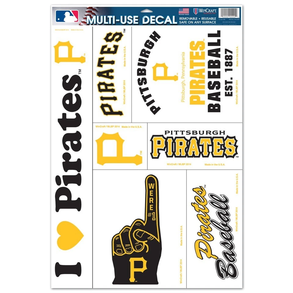 PITTSBURGH PIRATES ULTRA DECALS 11"X17" BRAND NEW WINCRAFT 👀 - Image 1 of 1