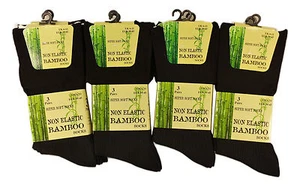 Non-Elastic Men's Luxury Bamboo Super Soft Anti Bacterial Socks-Loose Top Socks - Picture 1 of 3