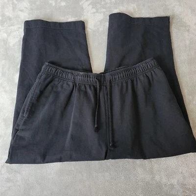 Dress Barn Womens Pants 18 20 Plus Capri Pull On Cotton Black Jogger Drawstring - Image 1 of 4