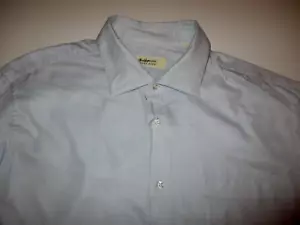 HUGO BOSS BALDESSARINI GERMAN DESIGNER MENS BLUE FRENCH CUFF SHIRT XL VGC $240 - Picture 1 of 2