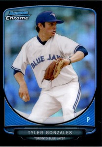 2013 Bowman Chrome Prospects Black Refractors #BCP16 Tyler Gonzales /99