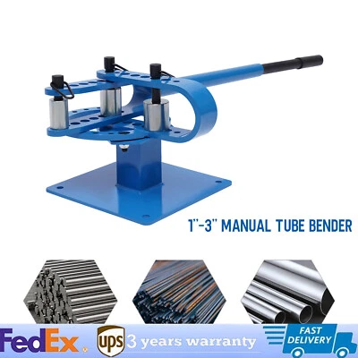 Pipe Tube Bender, Manual Bench Bending Machine Tube Bender 7 Dies Set NEW - Image 1 of 3