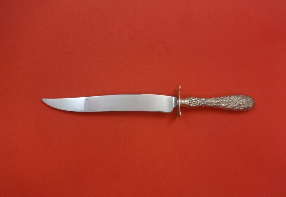 Cuchillo para tallar asado de plata esterlina Rose by Stieff 11 1/2" Foto 1 de 1