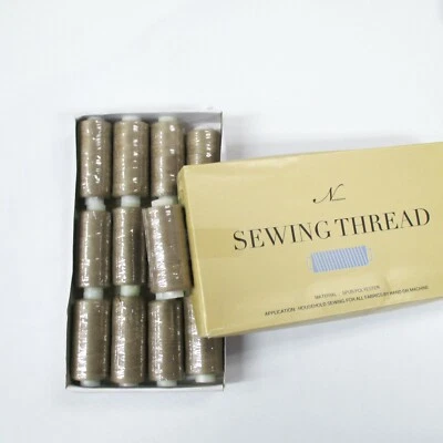 Perial Co Mocha Brown Polyester Sewing Thread Pack of 12 for Sewing  - Image 1 of 4