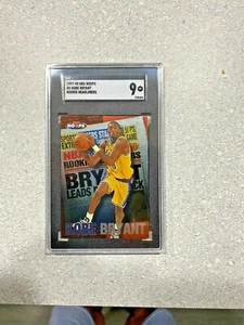 Aros de la NBA Kobe Bryant #3 1997-98 cabeza de cartel novato SGC 9 como nuevo - Imagen 1 de 11
