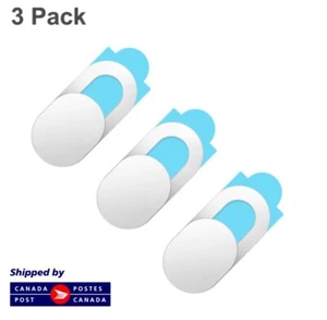 3x WebCam White Camera Cover Thin Slider Macbook Air Laptop Phone iPad PC iMac - Picture 1 of 3