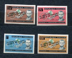 Togo 1964 Kennedy Oveprint Imperf 1963 Lincoln aet MNH Sku 709 - Picture 1 of 2