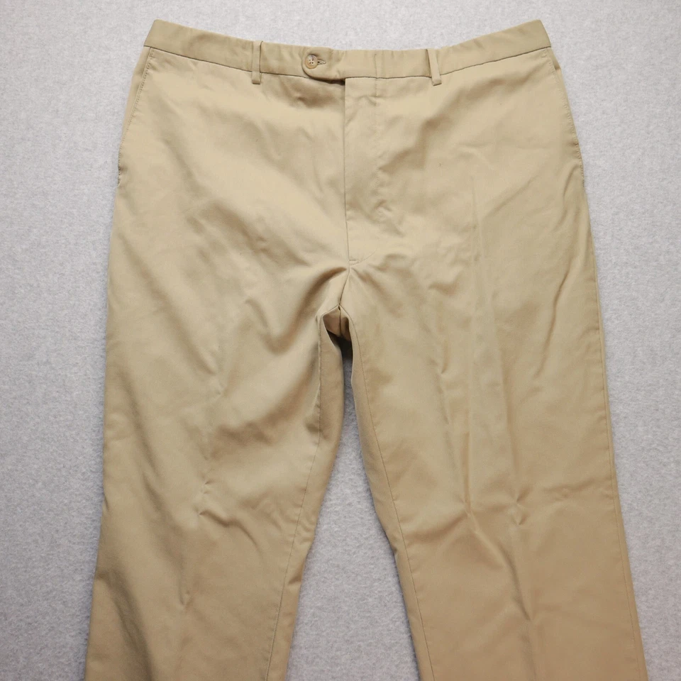 Pantalones chinos JB Britches para hombre 42 L Torino beige tostado hechos en Italia 100 % lana Foto 1 de 4
