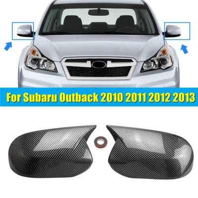 Tapa de cubierta de espejo retrovisor con aspecto de fibra de carbono para Subaru Outback 2010 2011-2013 Foto 1 de 4