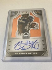 #9/10 (ONLY 10) 2014 CROWN ROYALE AUTO AUTOGRAPH BRANDEN OLIVER ROOKIE CARD