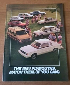 The 1984 Plymouths Match Them (If You Can) Dealership Brochure - Picture 1 of 5