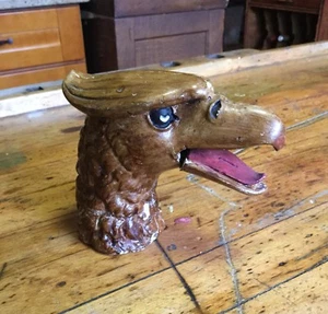 Antique Composition Falcon Head With Articulating Jaw, Oddity - Picture 1 of 3