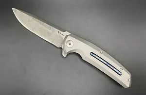 Coltelli Reate Epoca Damasco Titanio con Prototipo Hardware Mokuti - Foto 1 di 14