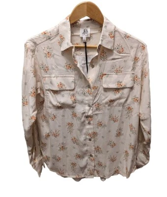 Camisa S EZRA Invierno Floral Para Mujer Nueva con Etiquetas Otoño Blusa Top Botones dRA Los Angeles Foto 1 de 4