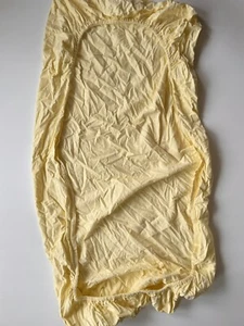 Pottery Barn Fitted Crib Sheet Yellow Cotton Baby Infant PB Kids - Picture 1 of 3