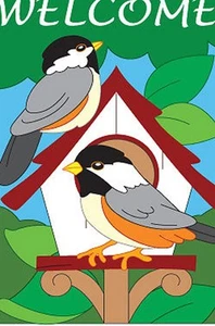 Casa de pájaro bienvenida - bandera tamaño casa TG 05030 - Imagen 1 de 1