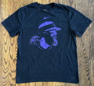 NIKE MLB Colorado Rockies Charlie Blackmon Herren M schwarz lila Baseball T-Shirt - Bild 1 von 8