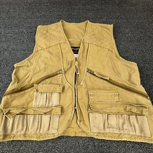 Gamehide Hunting Vest Mens Large Tan Utility Field Outdoor Multi Pocket Cotton - Picture 1 of 11