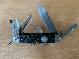 Vintage PAL Cutlery Co. USA Black WW2 Era Scout Camp Folding Pocket Knife - Picture 1 of 9