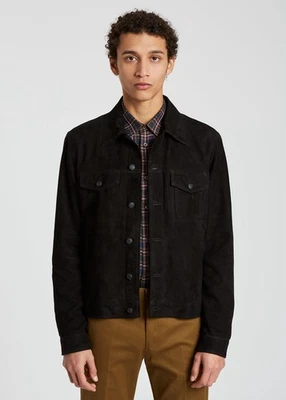 $1995 Brand New Paul Smith Suede Trucker Jacket Size Small - Image 1 of 4
