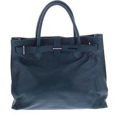 Bolso grande Greta de cuero verde azulado Furla Foto 1 de 4