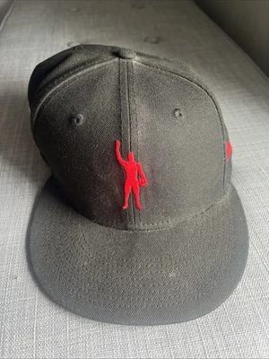 NEW ERA 59 FIFTY NBA CHICAGO BULLS COMPOUND FITTED MENS HAT 7 5/8 BLACK RED - Image 1 of 4