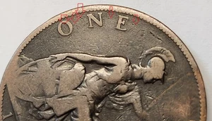 GREAT BRITAIN UK 1897 . ONE 1 PENNY . DOTS IN "O" and IN BETWEEN THE "ONE" - Picture 1 of 3