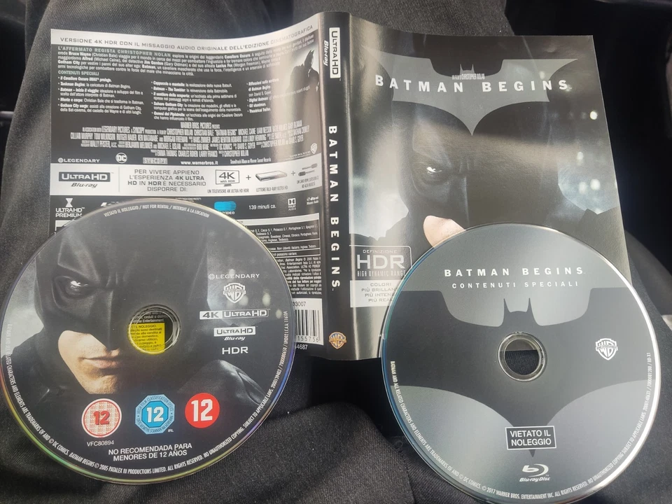 Batman Begins (4K + special features Blu-Ray) NO CASE - Image 1 of 1