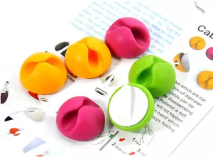 6X Cable Clip Drop Escritorio Organizador Ordenado Cable Cable Plomo Cargador USB Soporte Fijador - Imagen 1 de 7