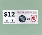 CHATTANOOGA v MIDDLESBROUGH INTERNATIONAL FRIENDLY COMPLETE TICKET JULY 27, 2016