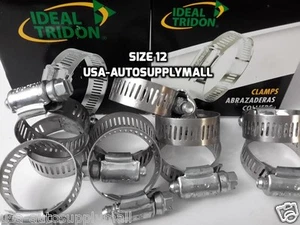 240 pcs IDEAL Hose Clamps Size #12 (13- 32mm),(1/2" to 1 1/4") Made in USA 52120 - Picture 1 of 5