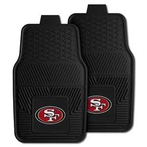 Alfombrillas delanteras de alta resistencia de los San Francisco 49ers para autos, camiones y SUV - Imagen 1 de 2