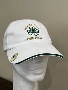 USGA Member 2017 US Open Erin Hills WI Golf Course White Hat w/ Ball Mark Marker - Picture 1 of 6
