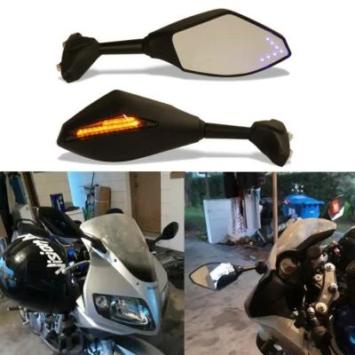 Espejos retrovisores LED para motocicleta 2003 2004 2005 2006 Suzuki SV650S SV1000S Foto 1 de 4