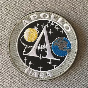 USA Space Administration Apollo Moon Landing Project Hook Loop Patch DIY Badge - Picture 1 of 6