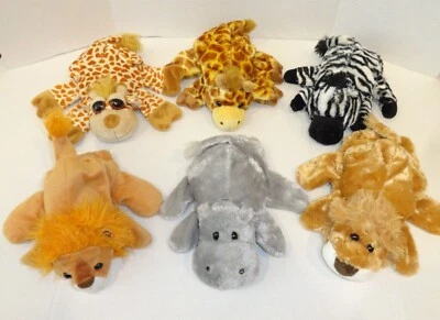 Caltoy Hand Puppet Plush Lot Safari Animals Hippo Zebra Lion Zoo Set P73 - Image 1 of 4
