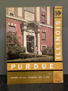 1961 PURDUE AT ILLINOIS COLLEGE FOOTBALL PROGRAM Illini Vintage - Picture 1 of 1