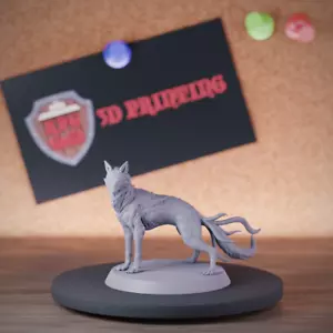Wolf Forest Spirit Miniature Druid Monster Mini Dungeons and Dragons Mini TTRPG - Picture 1 of 8