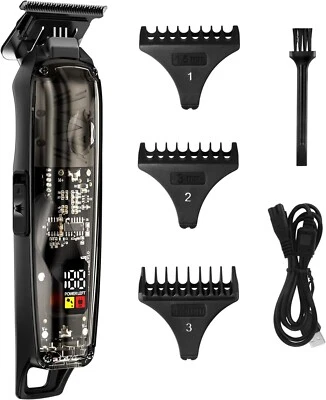 KIKIDO Men's Beard Trimmer Hair Clipper Professional Cordless Zero Gap With LCD Display