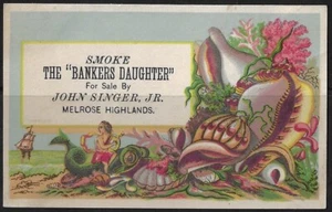 Tarjeta comercial victoriana Smoke the Bankers Daughter John Singer Jr. 4"x2,5" - Imagen 1 de 2