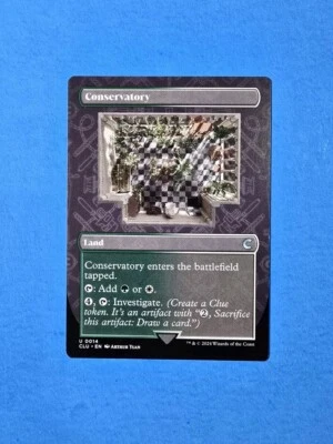 1x Conservatory Ravnica Clue Edition 2024 Mtg Magic Card Land Mana 14 Borderless - Image 1 of 2